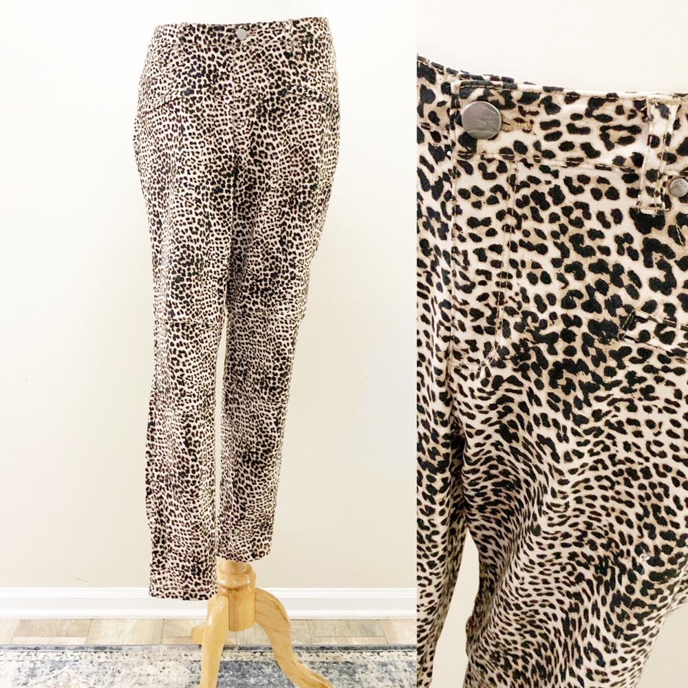 Leopard Stretch Jean Pants 1X/2X